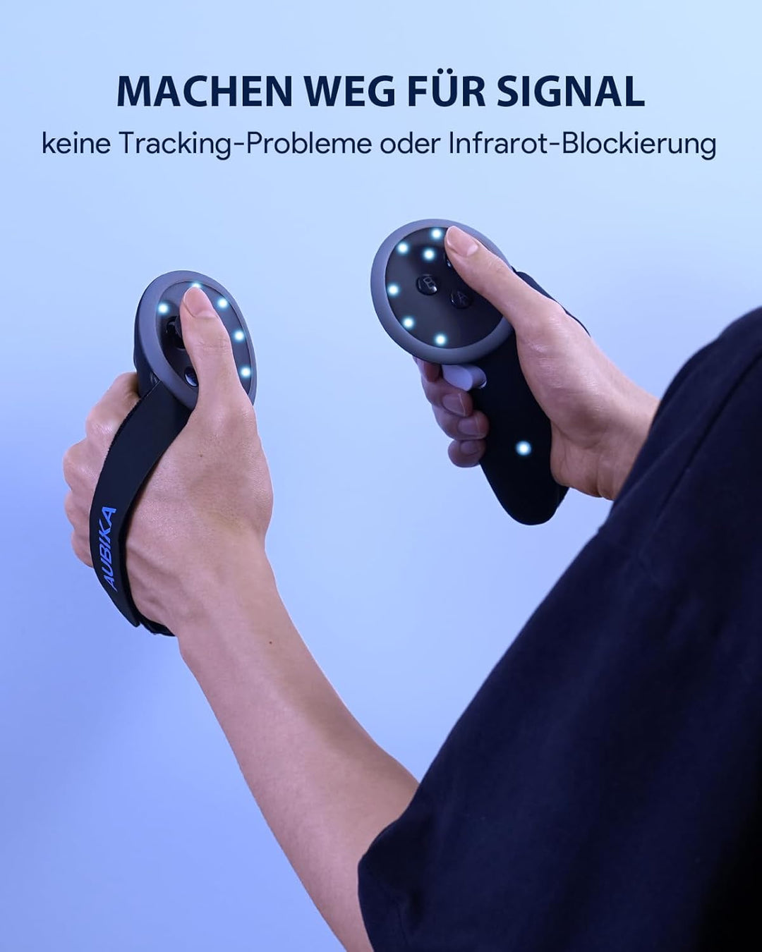 Aubika Wiederaufladbare Controller-Griffabdeckung für Quest 3S, Oculus Quest 3 Griffe Zubehör, mit 2