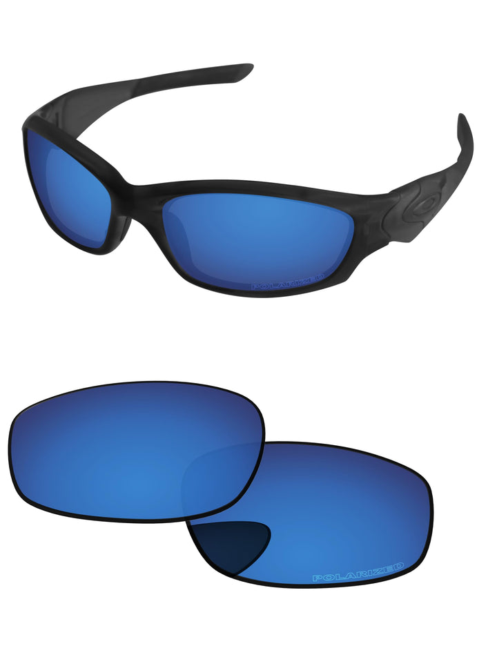 PapaViva Ersatzlinsen für for Oakley Straight Jacket 2007 Deep Water - Polarized, Dunkel Wasserfarbe