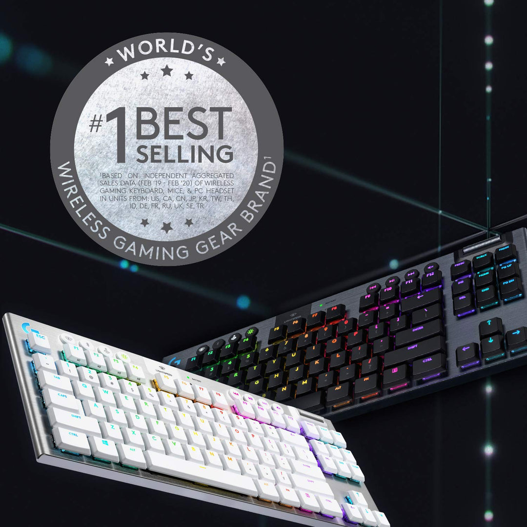 Logitech G915 LIGHTSPEED TKL kabellose mechanische Gaming-Tastatur ohne Ziffernblock, Taktiler GL-Ta