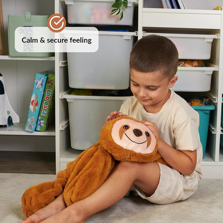 ODOXIA Sensorisches Kuscheltier für Kinder 2.3 KG | Plüsch Faultier für Entspannung &amp; Konzentration
