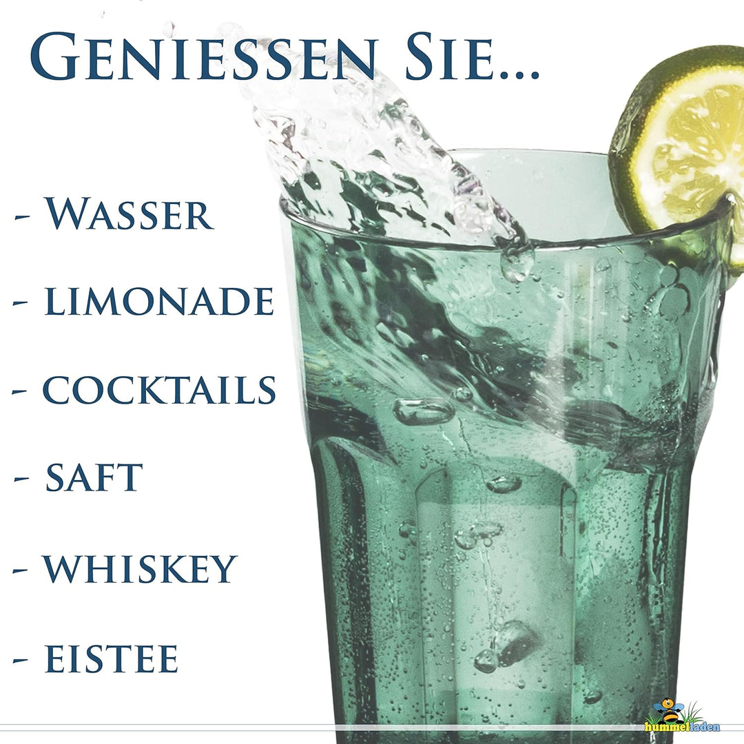 Melamin Geschirr Set Jesolo Blau für 4 Personen - Steingutoptik Spülmaschinengeeignet Essgeschirr Ca