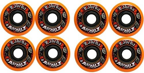 Labeda Asphalt Orange Inline Skate Wheels - 76mm