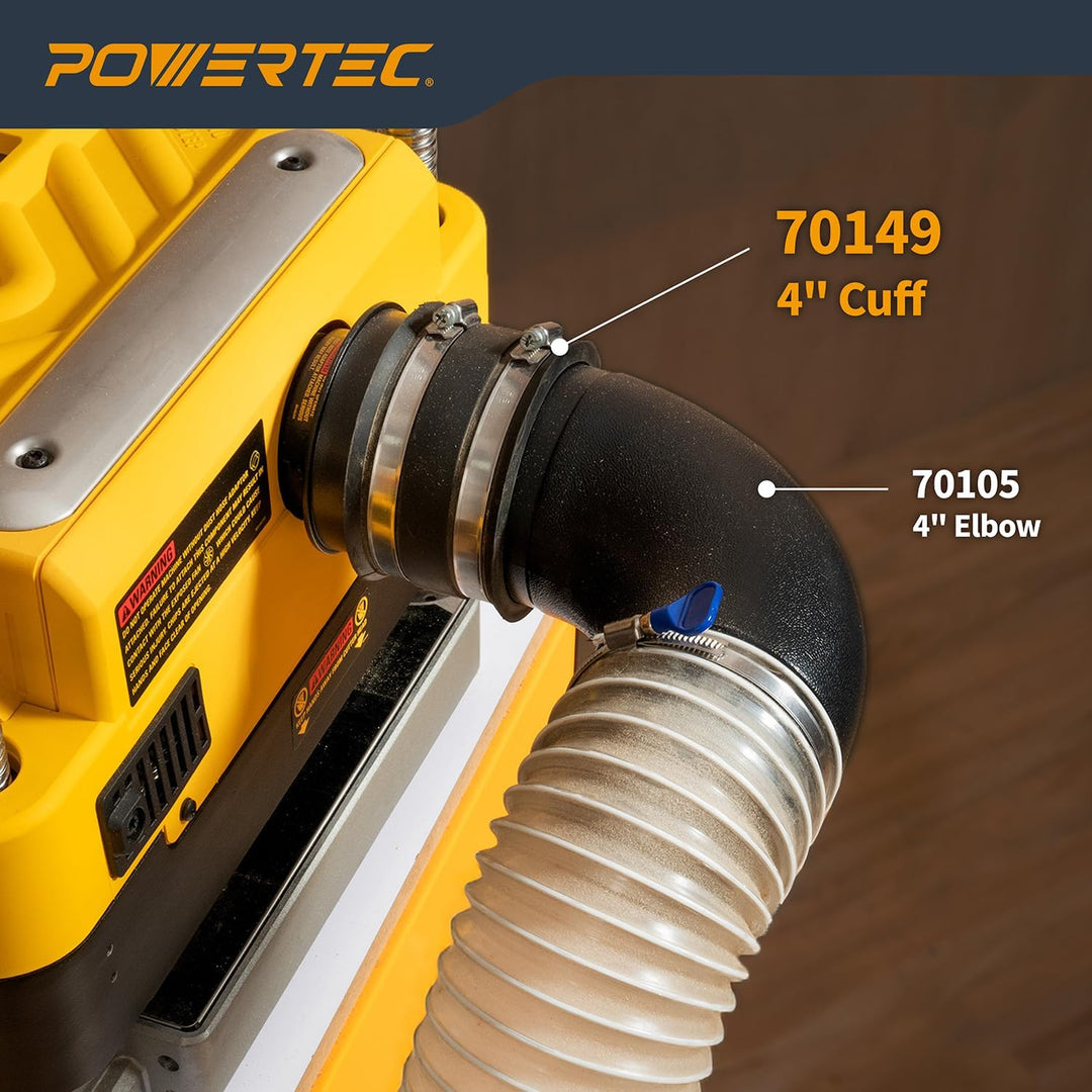 POWERTEC 70149-P2 Staubschutz-Flex-Manschette mit Stahlschlauchschellen, Schlauchverbinder, Gummiman