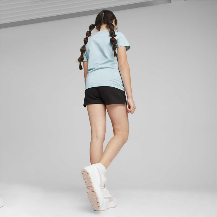 PUMA Mädchen Logo Tee &amp; Shorts Set G Trainingsanzug 128 Turquoise Surf, 128 Turquoise Surf