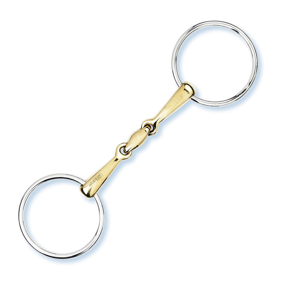 Stübben Gebiss 2422 Wassertrense doppelt gebrochen 12,5 cm - 18 mm - Sweet Copper, 12,5 cm - 18 mm -