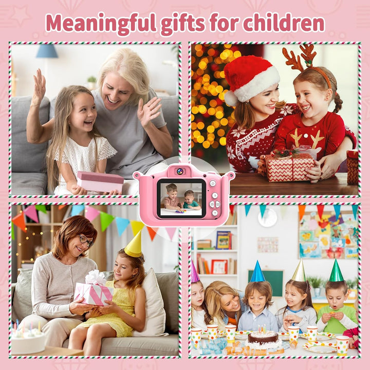 MYSTILUCK Kinderkamera, 1080P HD Digitalkamera für Kinder mit 2,0"-Bildschirm &amp; 32GB-Karte, Fotoappa