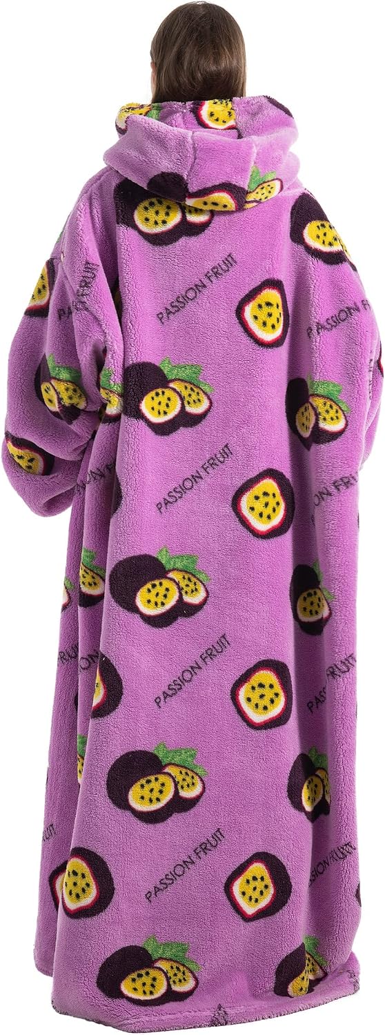 Verlängert Übergrosse Hoodie Decke,Decken Hoodie Damen mit Tasche und Kapuze,Superweiche und Warme K