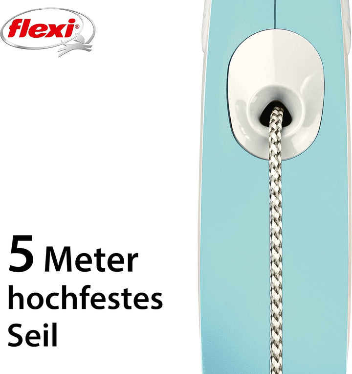 flexi Rollleine New Comfort -M - Seil 5 m, hellblau hellblau M, hellblau M