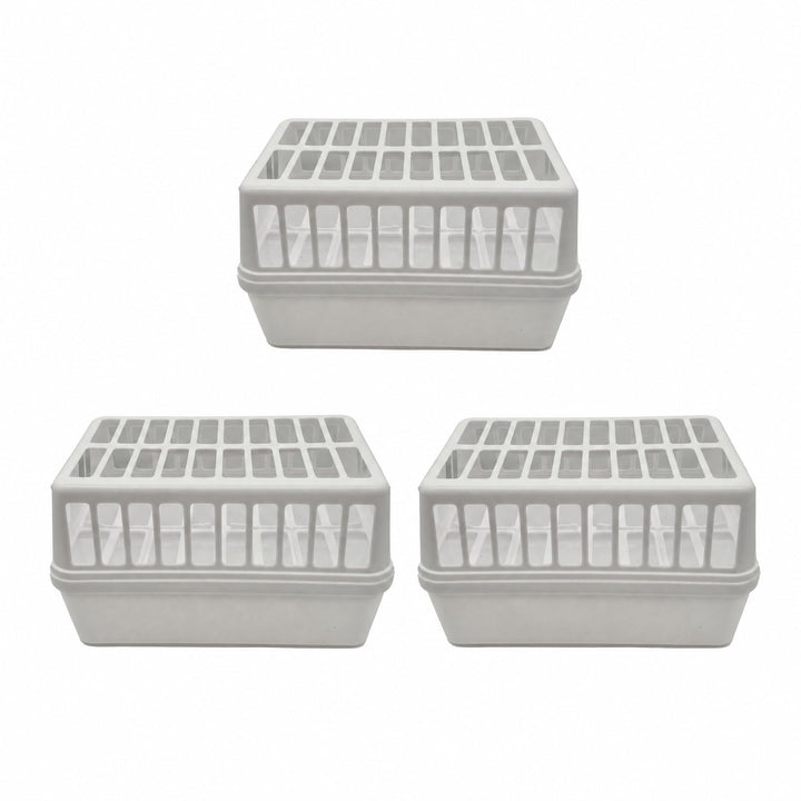 3x XXL Luftentfeuchter Box weiss leer – 2L Kapazität für 1,2kg Granulat – Stromloser Schimmelschutz