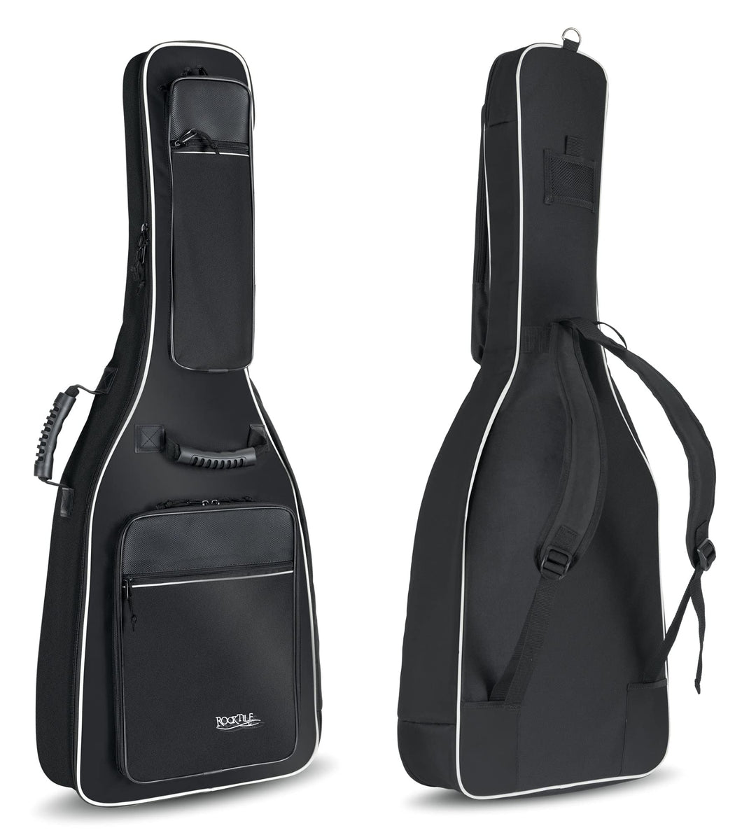 ROCKTILE 4/4 Klassik-Gitarrentasche Deluxe - gepolstert mit Rucksackgarnitur Gigbag für Konzertgitar