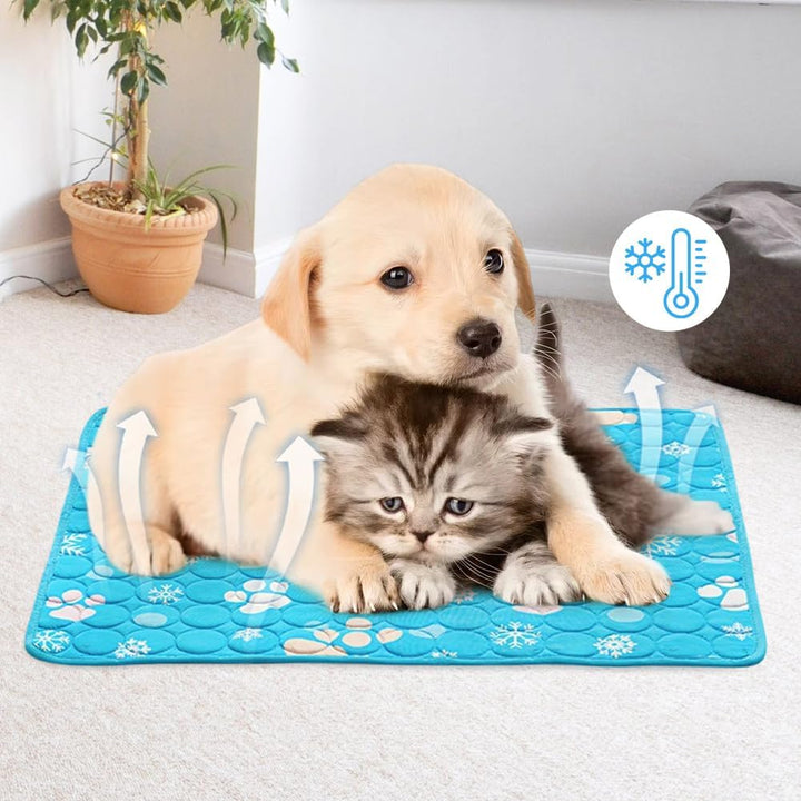 Yuragim Kühlmatte für Hunde, Selbstkühlend Hundematte 100 * 70cm Kühldecke für Hunde und Katzen für