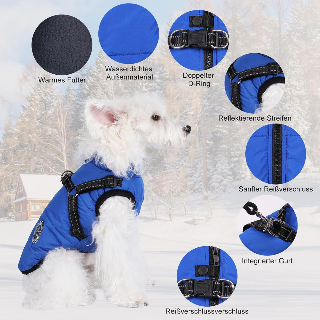 Hundejacke Winterweste Jacken Hundemantel Hundepullover Haustier Skifahren Kostüm Ärmellose Baumwoll