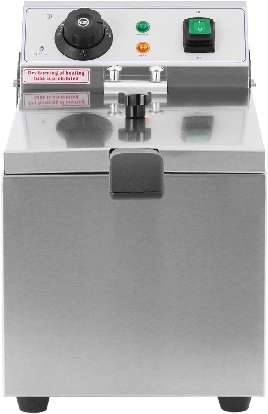 Royal Catering Fritteuse Elektro-Fritteuse (Kapazität 8 L, 3200 W, Temperaturbereich: 50-200 °C, Kal