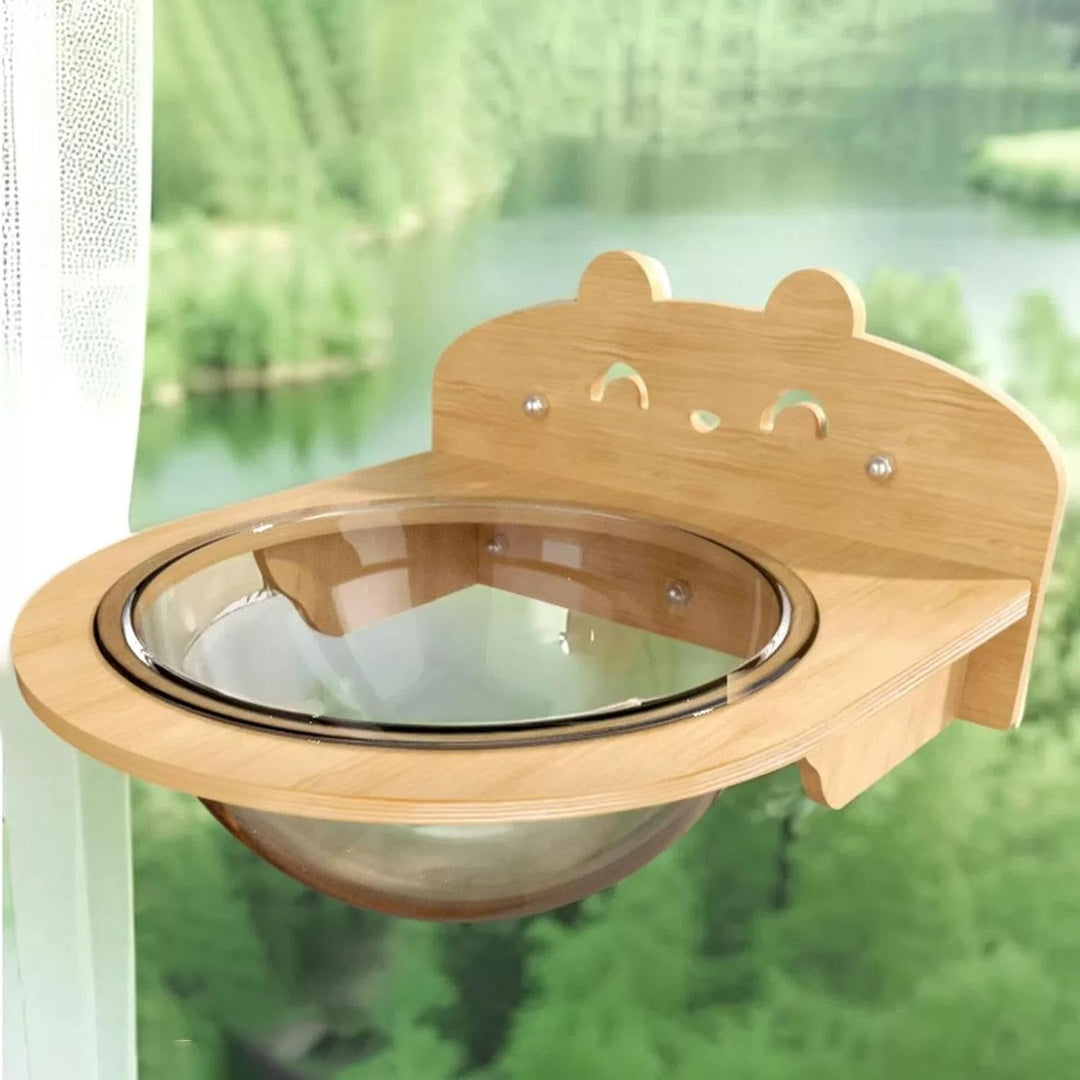 Suction Cup Cat Window Perch Wall Shelf for Kitten Climbing and Napping | Wall Mounted Cat Shelf Is