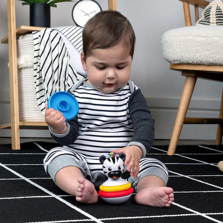 Baby Einstein, Stack &amp; Wobble Zen BPA-freies Beissring Spielzeug für das Lernen von Ursache und Wirk