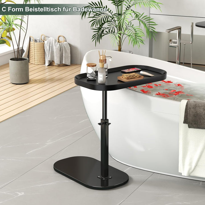 Beistelltisch C Form Höhenverstellbar, Klein Couch Beistelltisch, 360° Drehbarer C Form Beistelltisc