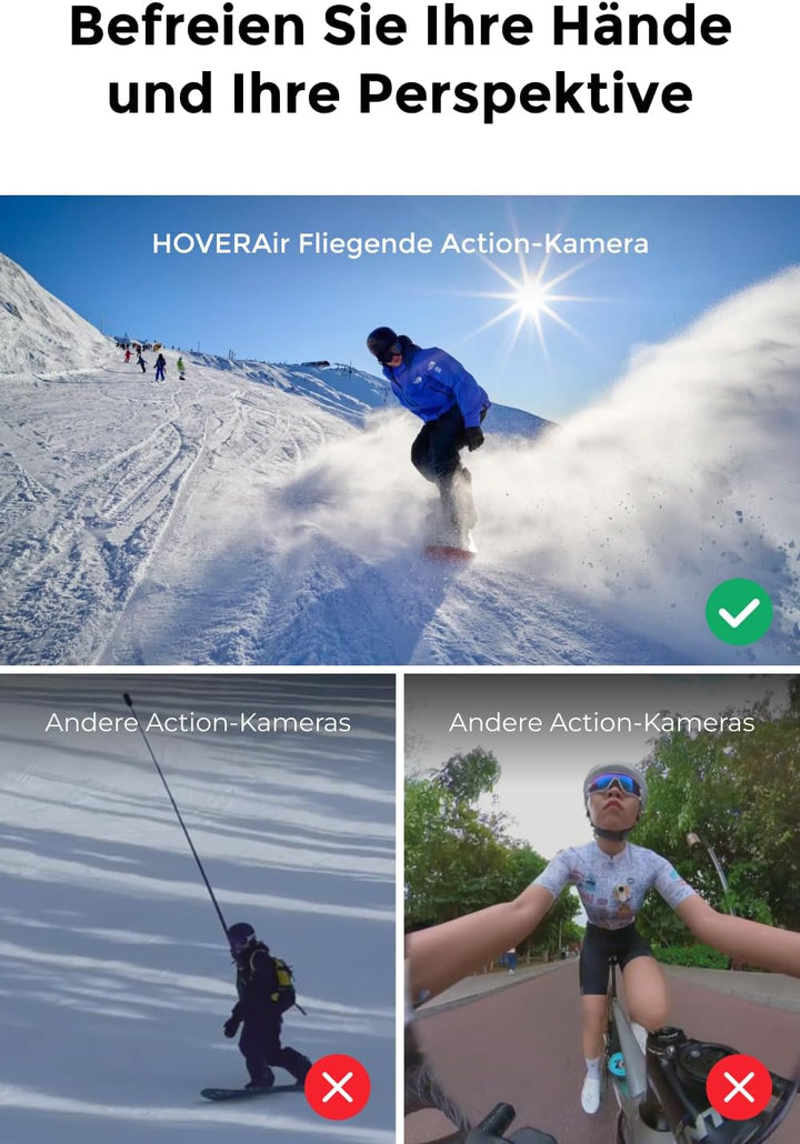 X1 PRO Action Cam 4K, drohne mit Kamera mit über 10 vollautomatischen Flugmodi, 42 KM/H Verfolgungsg