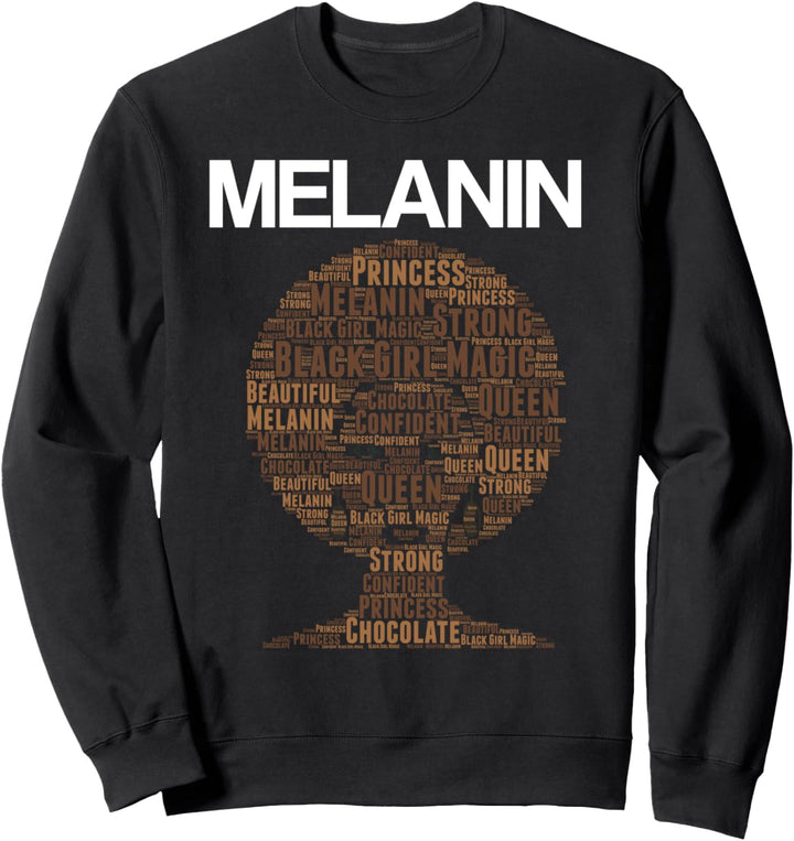 Oheneba: Melanin Black Pride Afrocentric Afro Queen Sweatshirt