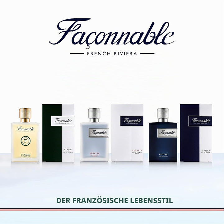 Façonnable Regatta Eau de Toilette für Herren, holzige und aquatische Düfte, 90 ml