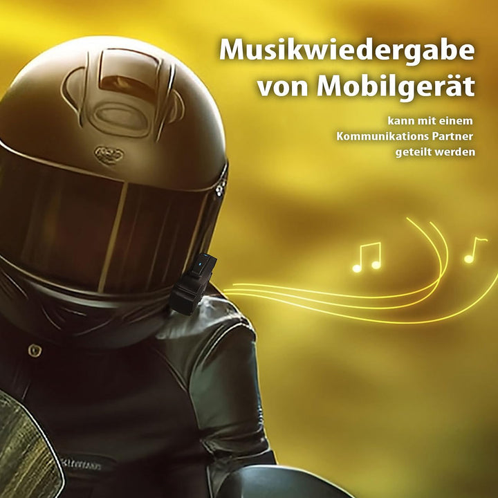 NavGear Motorrad-Helm-Headset: 8er-Set Motorrad-Intercom-Systeme für bis zu 8 Personen, 2.000 m (Hal