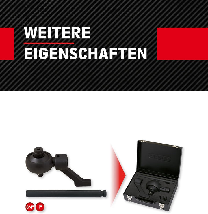KS Tools 516.3705 3/4" Universal Drehmoment-Vervielfältiger, 2700Nm 3/4" 2700Nm, 3/4" 2700Nm