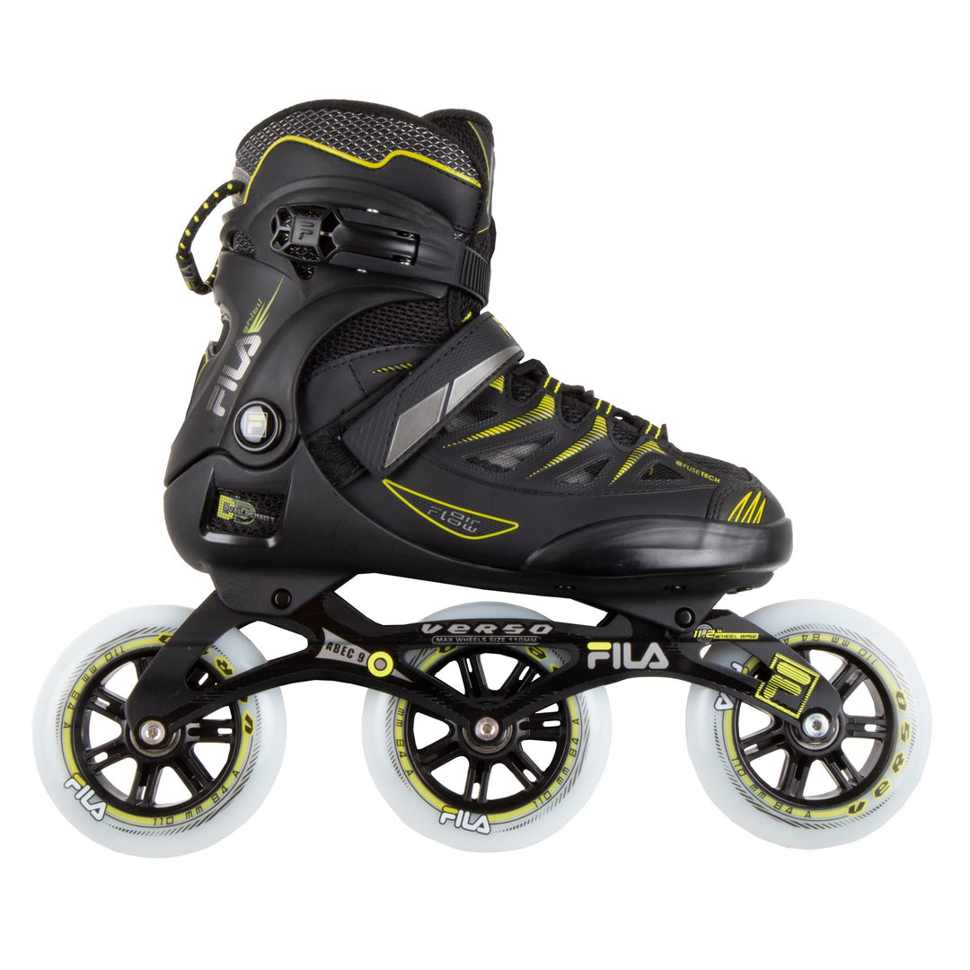 FILA SKATES Ghibli Verso Inline Skate 38.5 BLACK/LIME, 38.5 BLACK/LIME