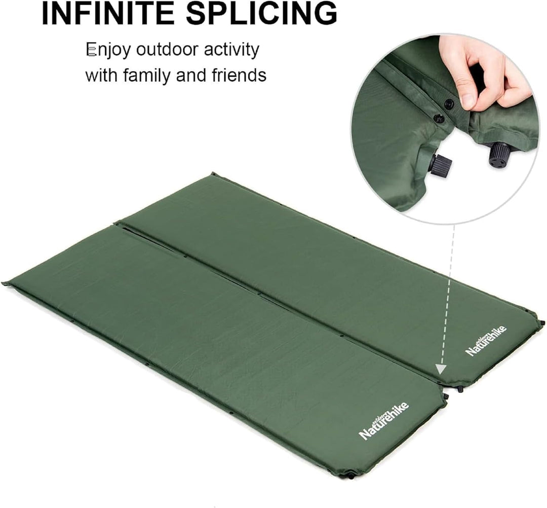 Naturehike Selbstaufblasende Schlafmatten-5cm Dicke Strapazierfähige Campingmatratze, Verbindbar mit