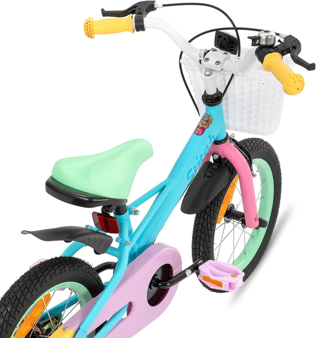STITCH Macaron 12/14/16/18 Zoll Kinderfahrrad für 2-9 jährige Mädchen &amp; Jungen, 12/14/16/18 Zoll Mäd