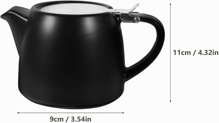 VILLCASE Keramik-Teekanne Mit Edelstahl-Teesieben 500 Ml Kleiner Keramik-Teekessel Für Lose Teeblätt