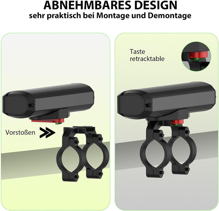 Milool Fahrradlicht Vorne 2600 Lumens USB C Ladeanschluss 5 LEDs