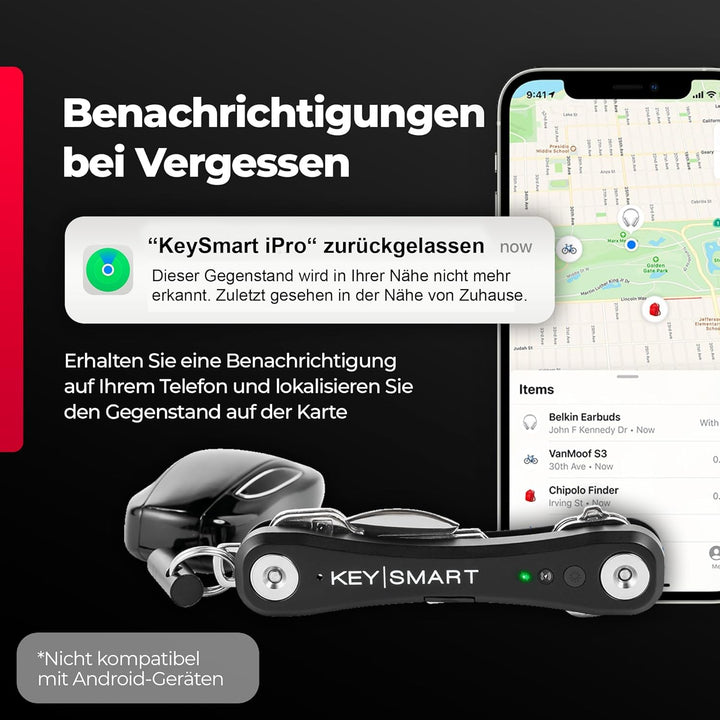 KeySmart iPro – Apple Find My App kompatibel – Find Your Lost Keys Smart Key Organizer Schlüsselanhä
