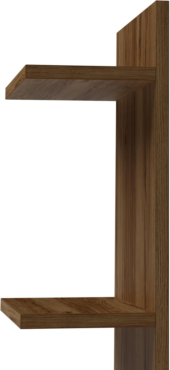 AKKE Hängeregal Wandregal - 80 x 40 cm Möbelplatte - Regal 3 Ebenen - Alte Eiche, Alte Eiche