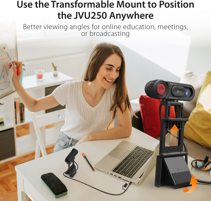 j5create 1080P Dual Mode Webcam&amp;Dokumentenkamera mit automatischem&amp;manuellem Fokus, magnetische Sich