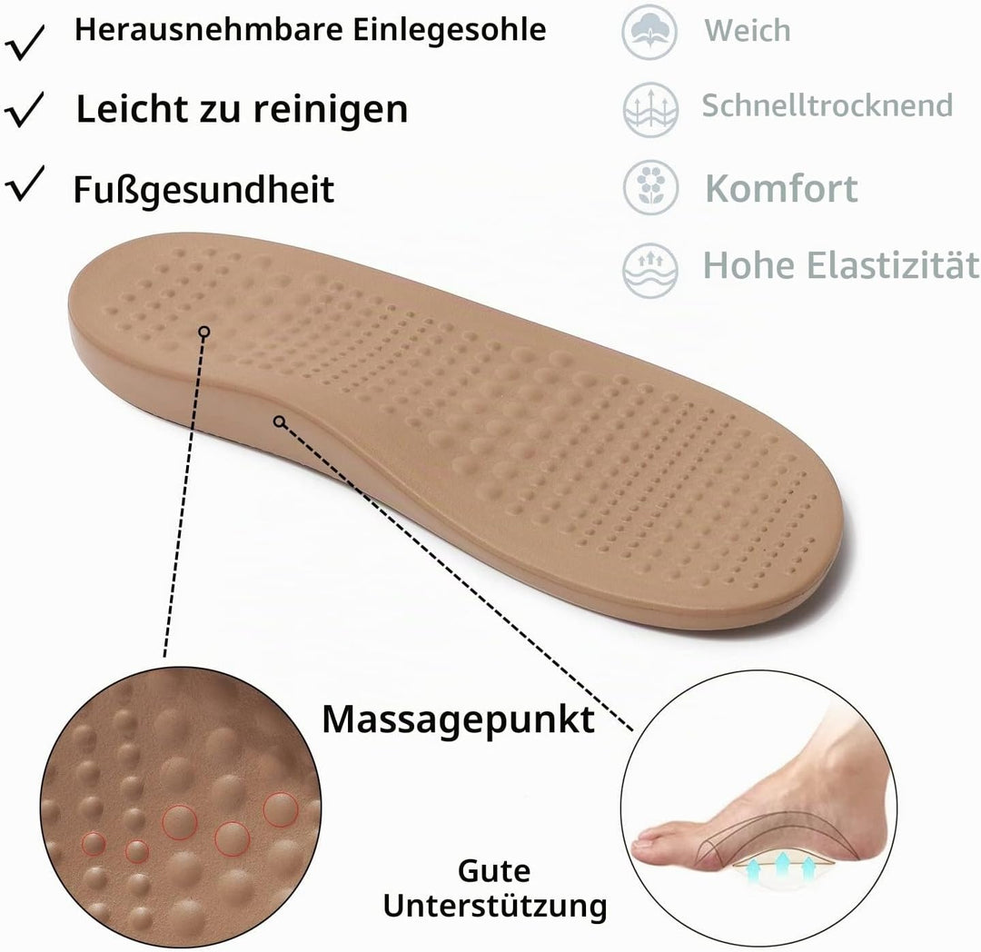 Unisex Clogs Pantoletten Sommer Hausschuhe Strand Sandalen Gartenschuhe mit Fussbett aus Weichem 36/