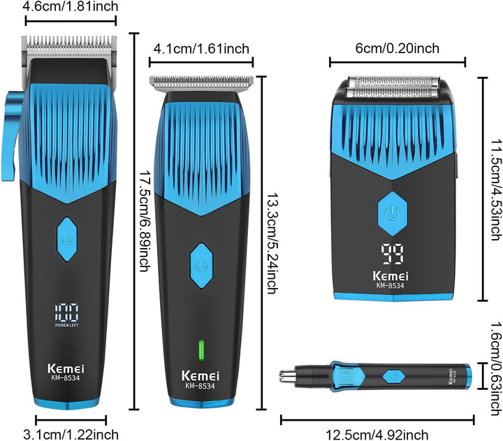 KEMEI 8534 Professionelle Haarschneidemaschinen Set für Männer, Elektrischer Haarschneidemaschine Fo