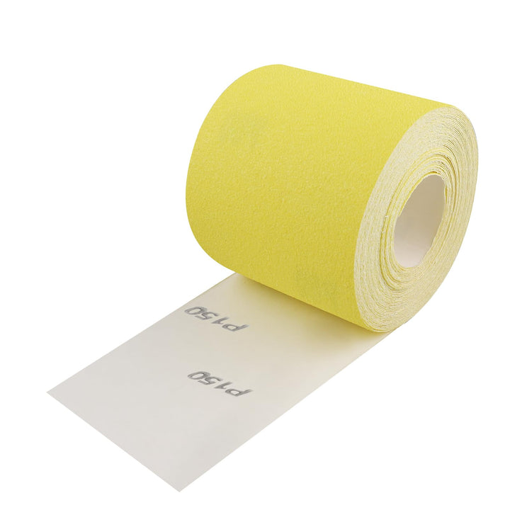 Shineboc Schleifpapier Rolle Gelbe, 93 mm x 10 m Schleifpapier Quarzsand-Trockenschleifpapier für Ha