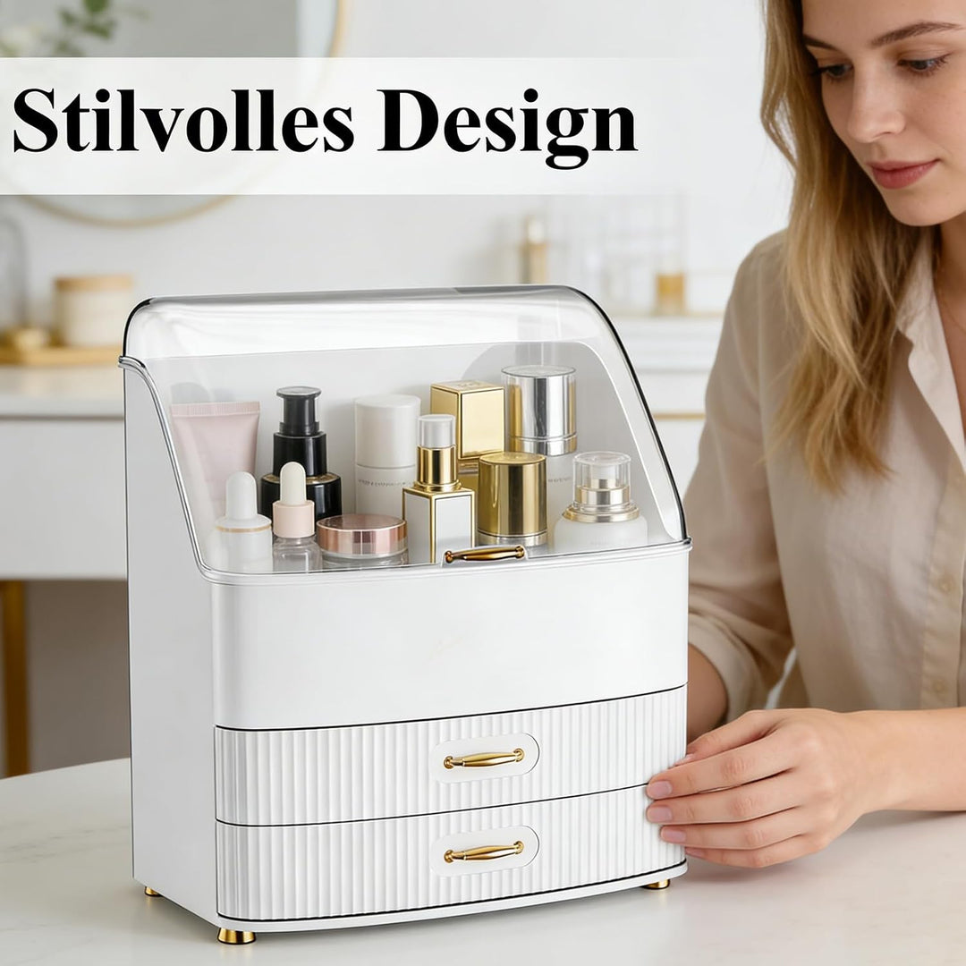 Make Up Organizer, Transparente Aufbewahrungsbox Mit Deckel, 3 Schubladen Bad Organizer, Platz Spare