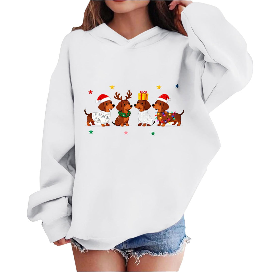 Ugly Sweater Goldenes REH Druck Lustig Weihnachts Kinder Christmas Rundhals Sweatshirt Jungen Mädche