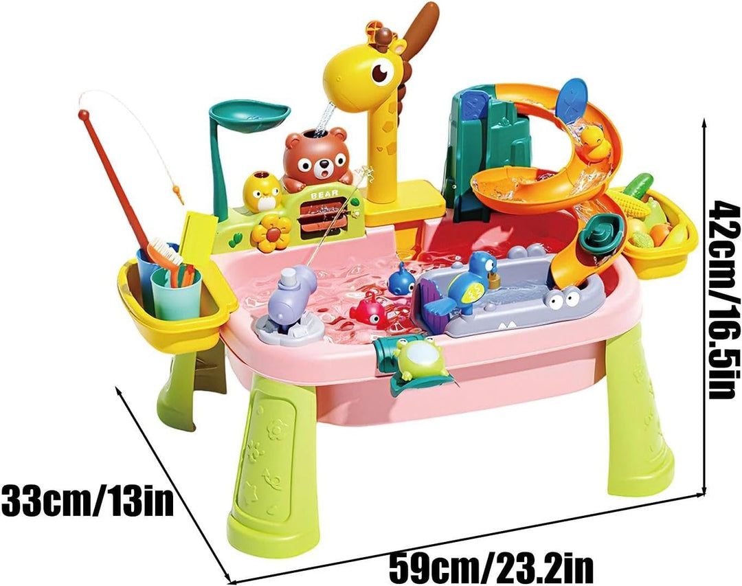 Wassertisch – 23,2 Zoll Grosser Kinder-Wasserspieltisch Für Kleinkinder Im Alter Von 1 Bis 5 Jahren