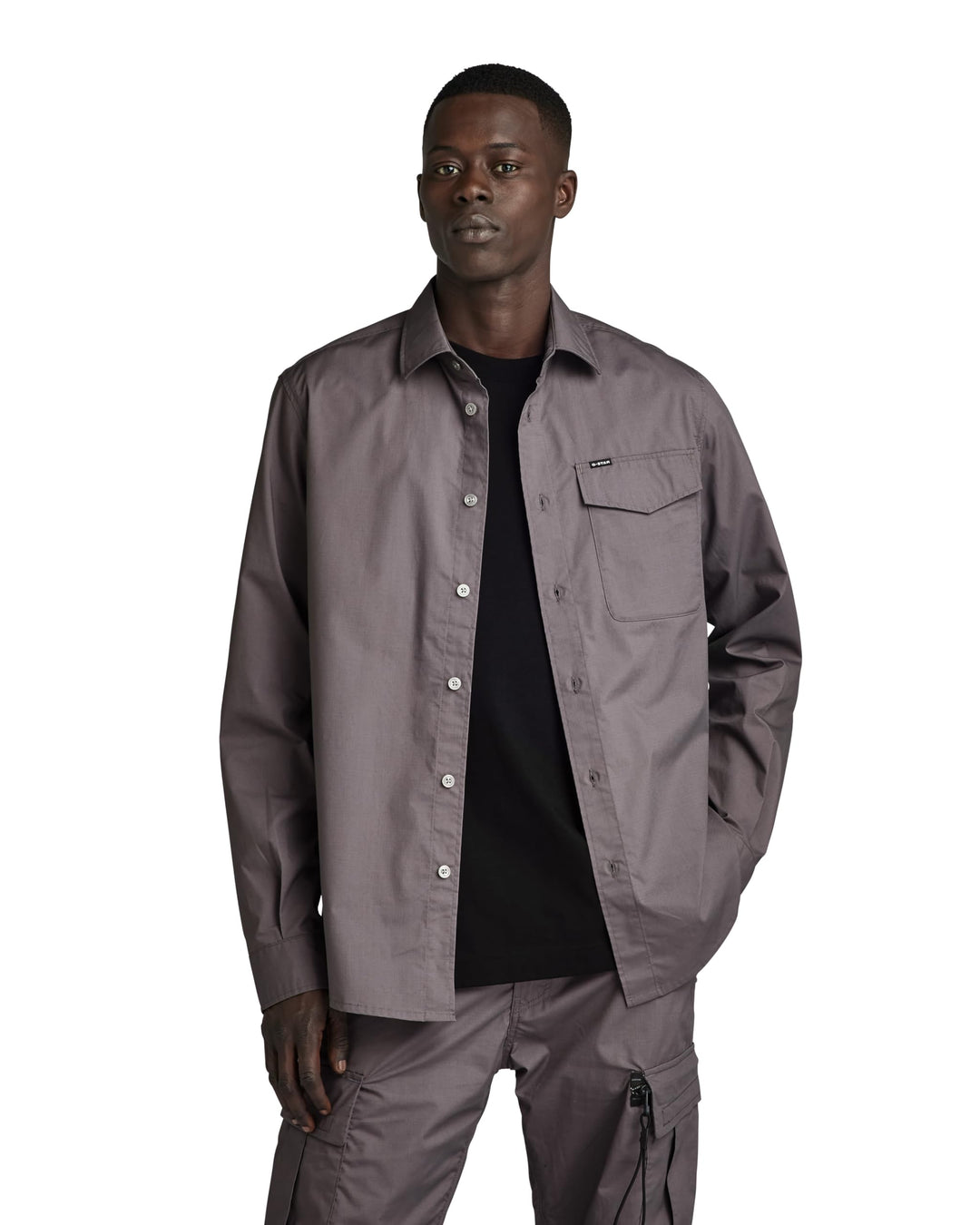 G-STAR RAW Herren Rine Regular Hemd Shirts S Grau (Rabbit D23561-d308-g077), S Grau (Rabbit D23561-d