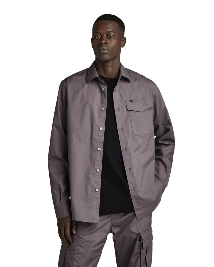 G-STAR RAW Herren Rine Regular Hemd Shirts S Grau (Rabbit D23561-d308-g077), S Grau (Rabbit D23561-d