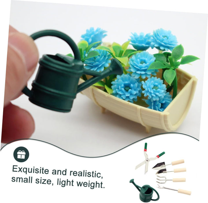 ibasenice 3sätze Miniatur Gartenwerkzeug Set Mit Giesskanne Schaufel Und Schaufel Für Mikrolandschaf