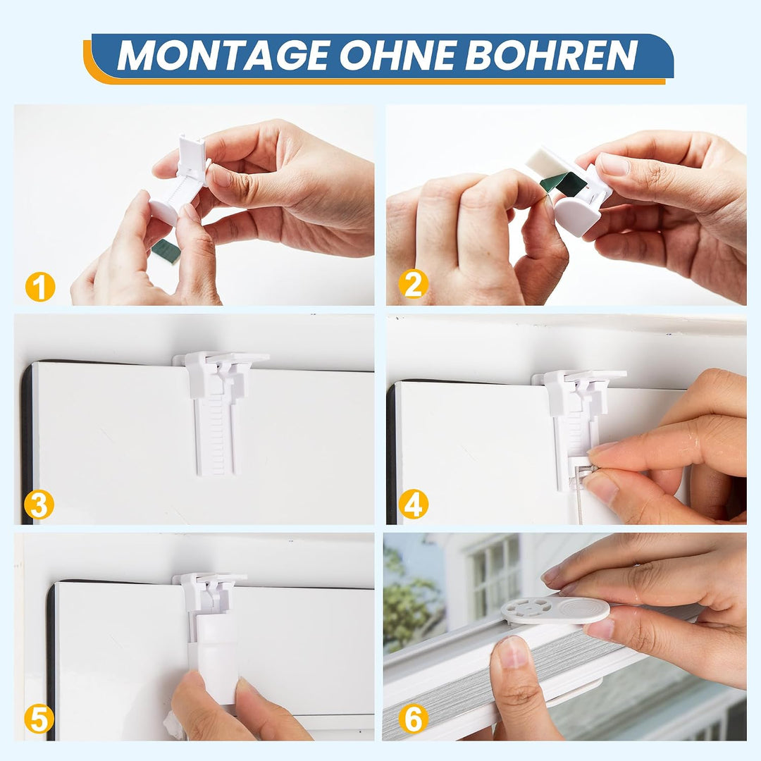 TFSKY Wabenplissee Plissee ohne Bohren Verdunkelung Klemmfix Zweifarbigz Weiss-Weiss B40 x H110 cm D