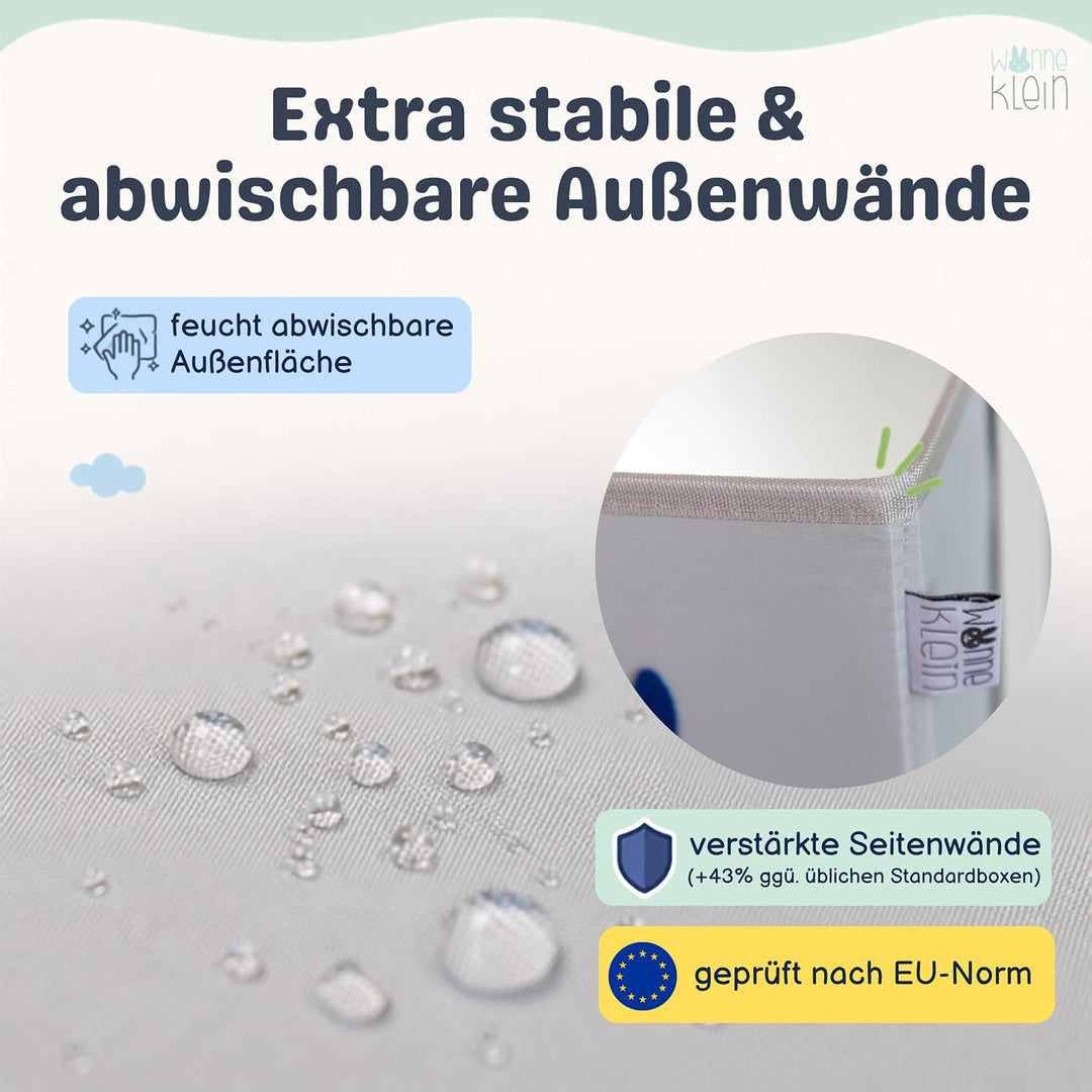 Aufbewahrungsbox Kinder - 33x33x33 cm - Faltbare Spielzeugkiste mit Tiermotiv - Ordnungsbox für Kall