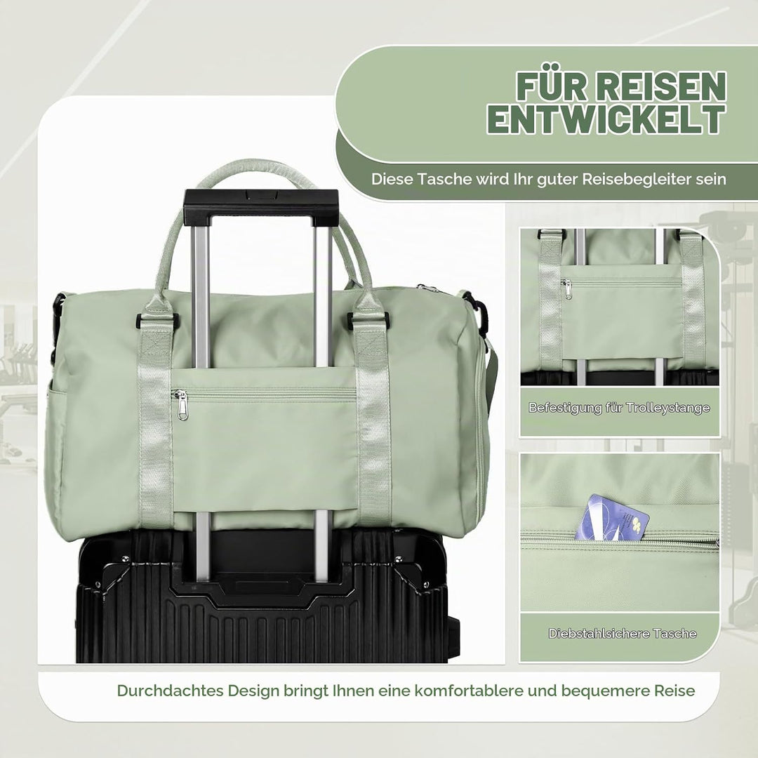 Sport Duffel Bag Damen Herren Sporttasche mit Schuhfach &amp; Nassfach Reisetasche Handgepäck Tasche Spo