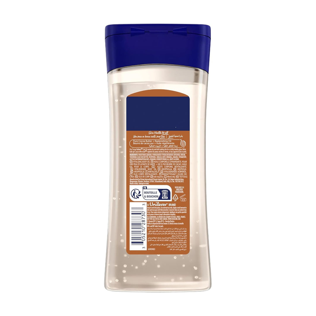 Vaseline Intensive Care Cocoa Radiant für strahlende Haut, Körpergelöl mit reiner Kakaobutter + rege
