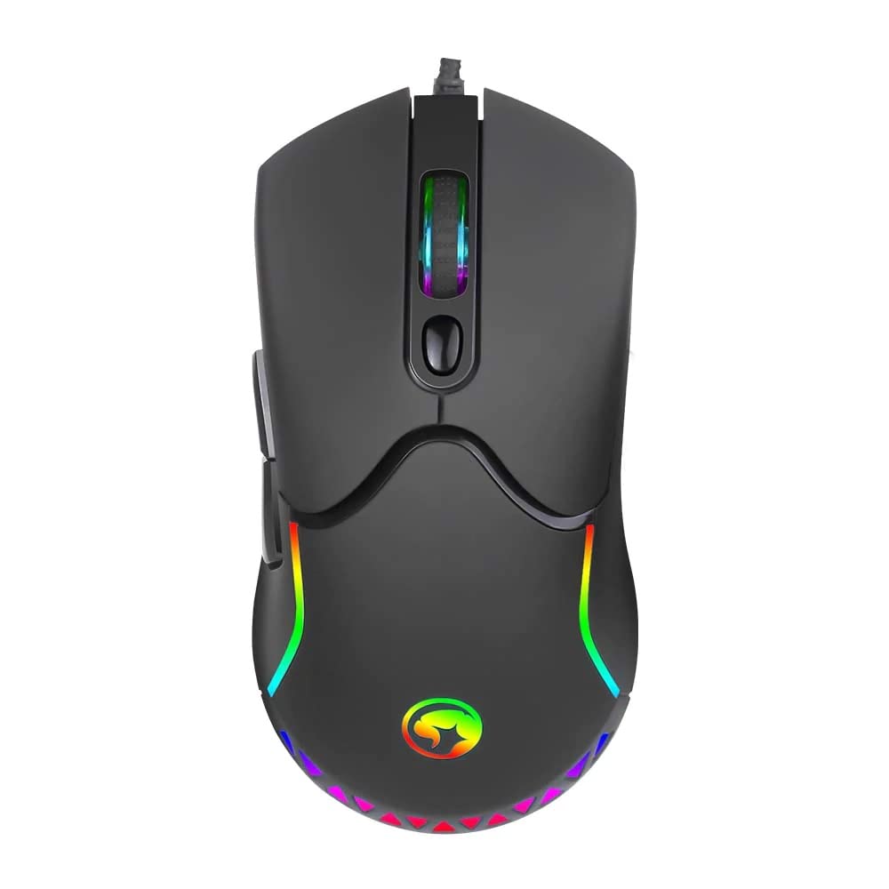 Marvo M359 800-3200 DPI Gaming-Maus mit RGB-Beleuchtung, Schwarz