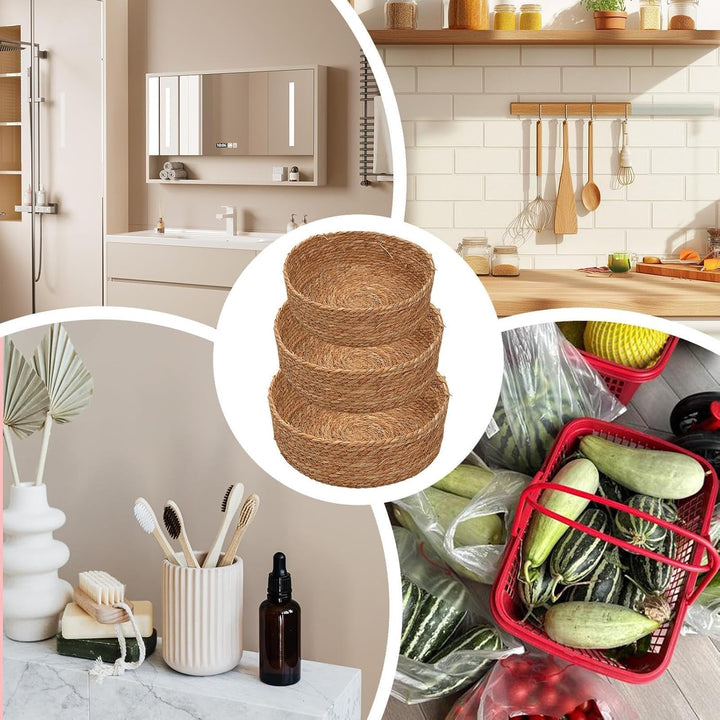 Rattan Storage Sneakers, Woven Organizer Boxen, Lightweight Basketball-Set, Natural Storage Bins Eas