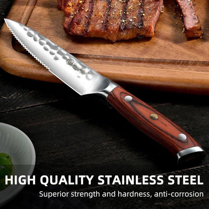 Sunnecko Steakmesser Set 6 teilig Steakmesser Set 6-teilig, Steakmesser Set 6-teilig