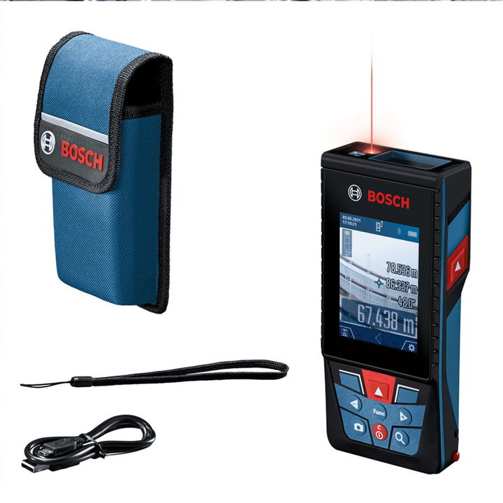 Bosch Professional Laser-Entfernungsmesser GLM 150-27 C (integrierte Kamera, integrierter 3,6 V Akku